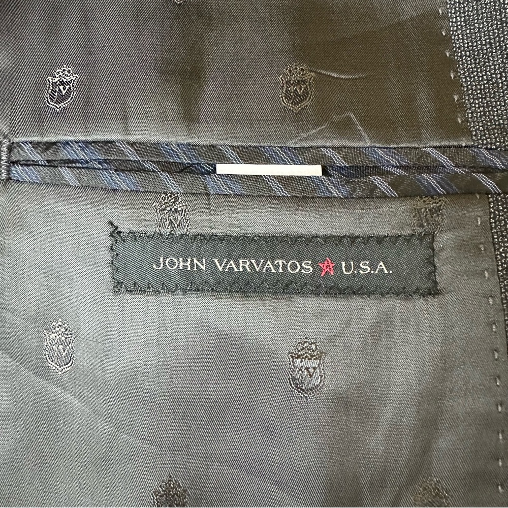 John Varvatos Men's Dark Charcoal Gray Sport Coat Blazer - Picture 4 of 9